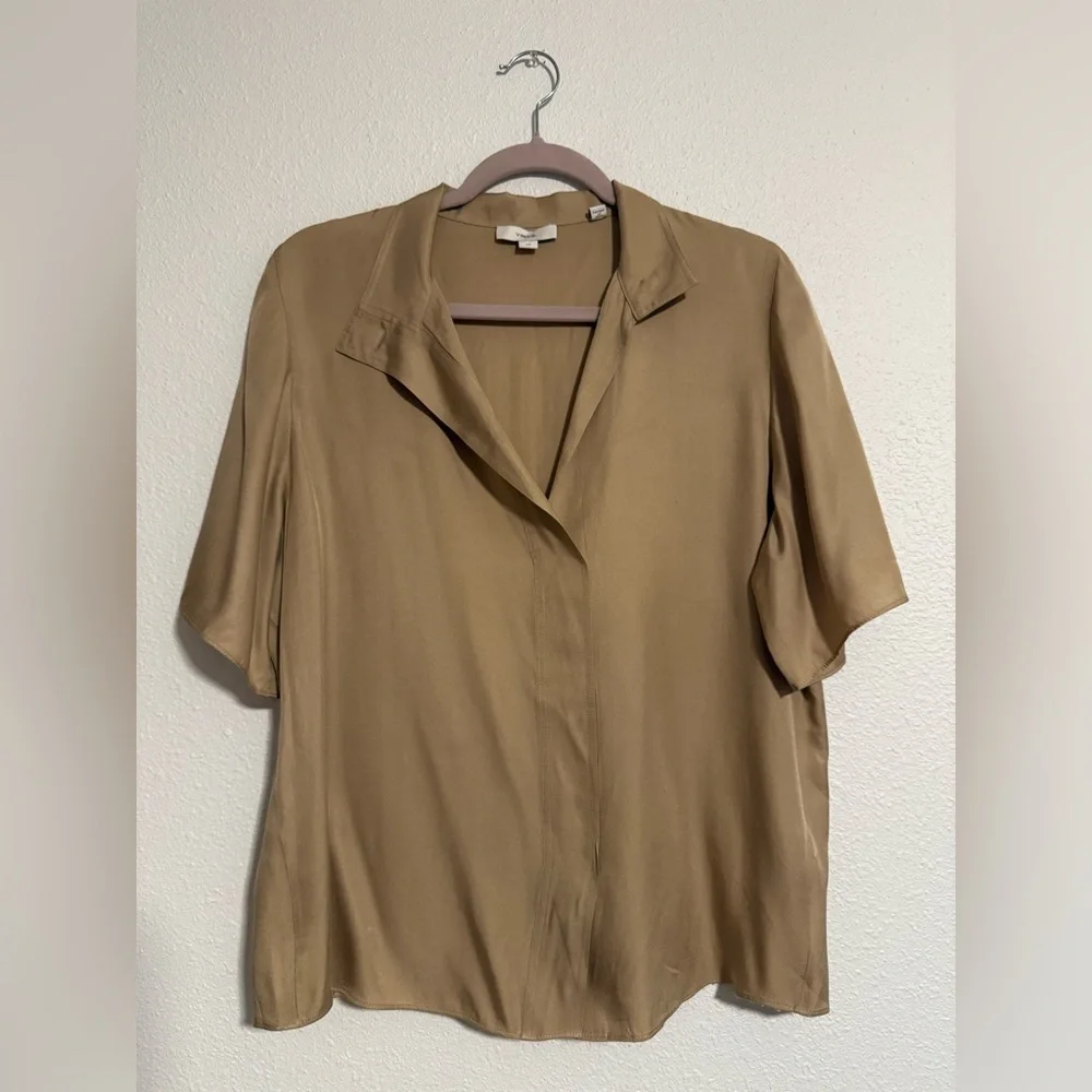 Vince Short-Sleeve Stand-Collar Button-Front Shirt - Picture 2 of 6